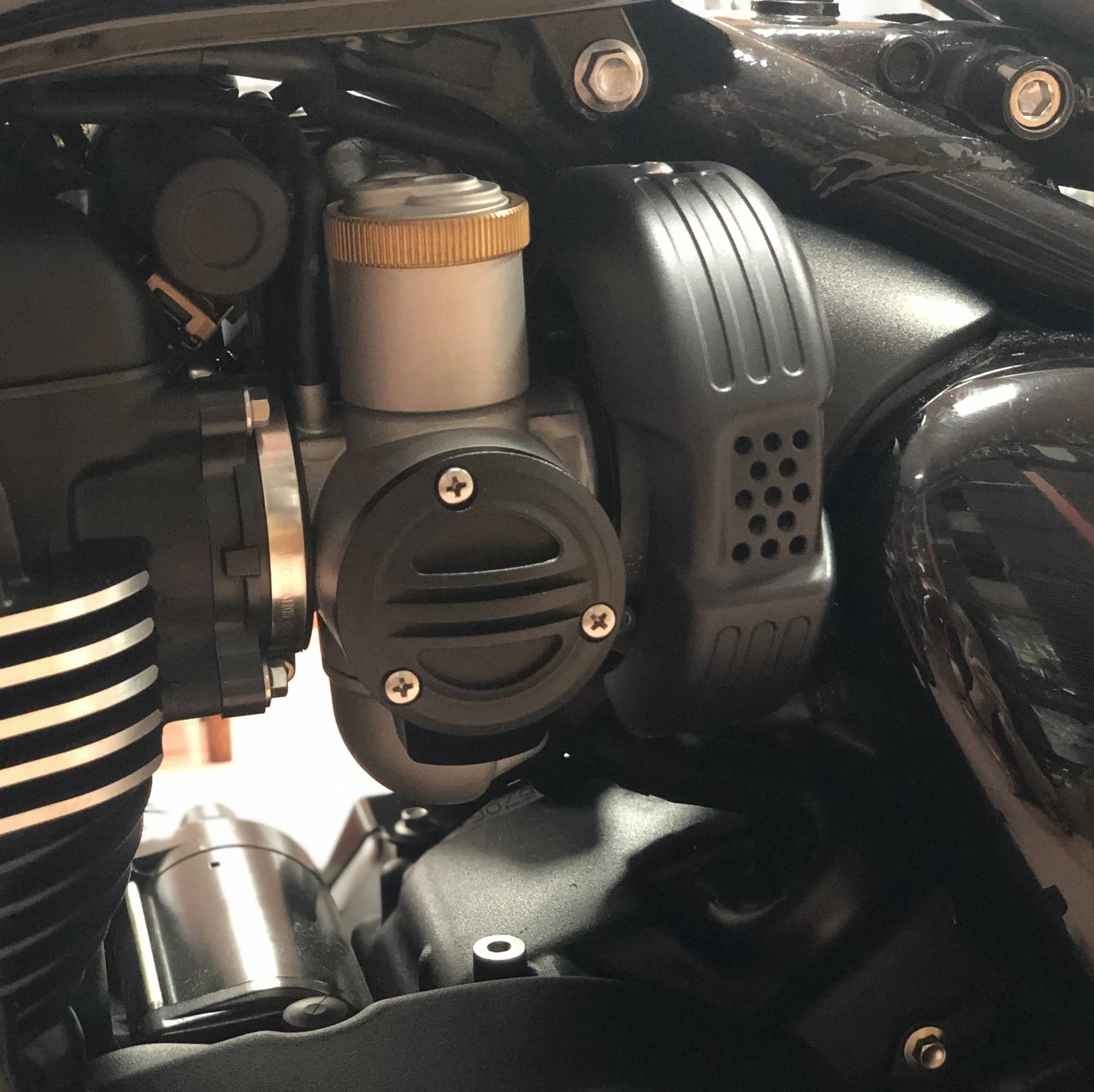 Moto accessori refit Nero di Aspirazione Coperture Kit Per Triumph Bonneville BOBBER Nero \ Thruxton 1200 di Aspirazione Coperture Kit