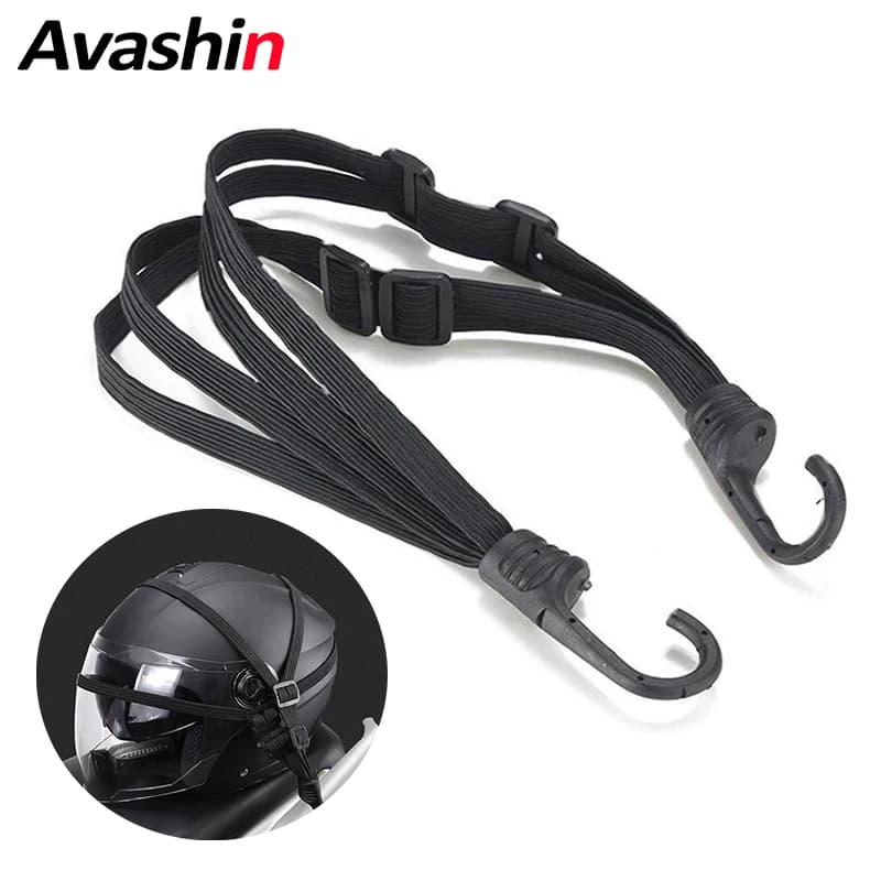 Cinghia per bagagli moto universale cinghie per casco moto 2 ganci ingranaggi corda con fibbia elastica fissa rete per bagagli ad alta resistenza