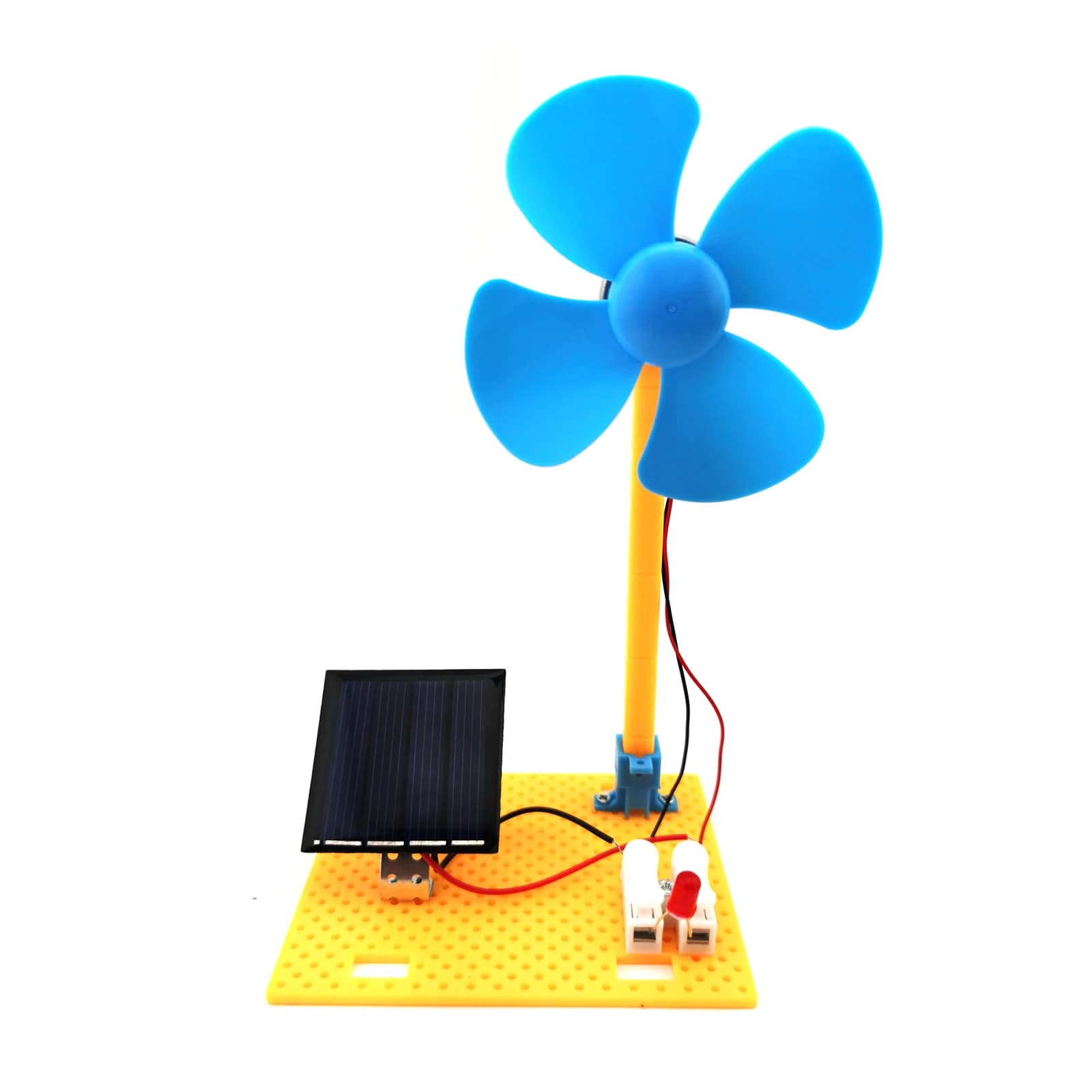 2 in 1 modello di ventilatore alimentato ad energia solare e eolica Kit fai da te Esperimenti scientifici Giocattoli per bambini Regalo educativo assemblato a mano