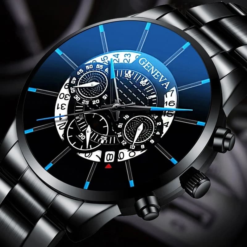 Men's Fashion Stainless Steel Calendar Luxury Business Watches exquisite men's watch sports wrist watch Relogio Masculino