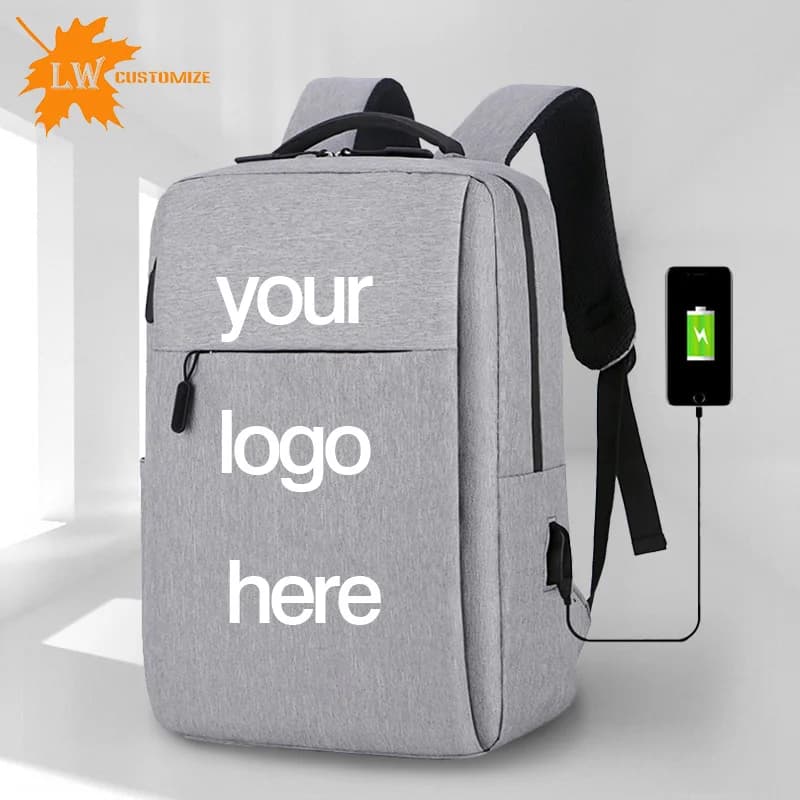 Personalizza Zaino Borsa per laptop da lavoro in nylon Borsa regalo Borsa da scuola per uomo d'affari Zaino casual da viaggio per donna Stampa logo Nome foto