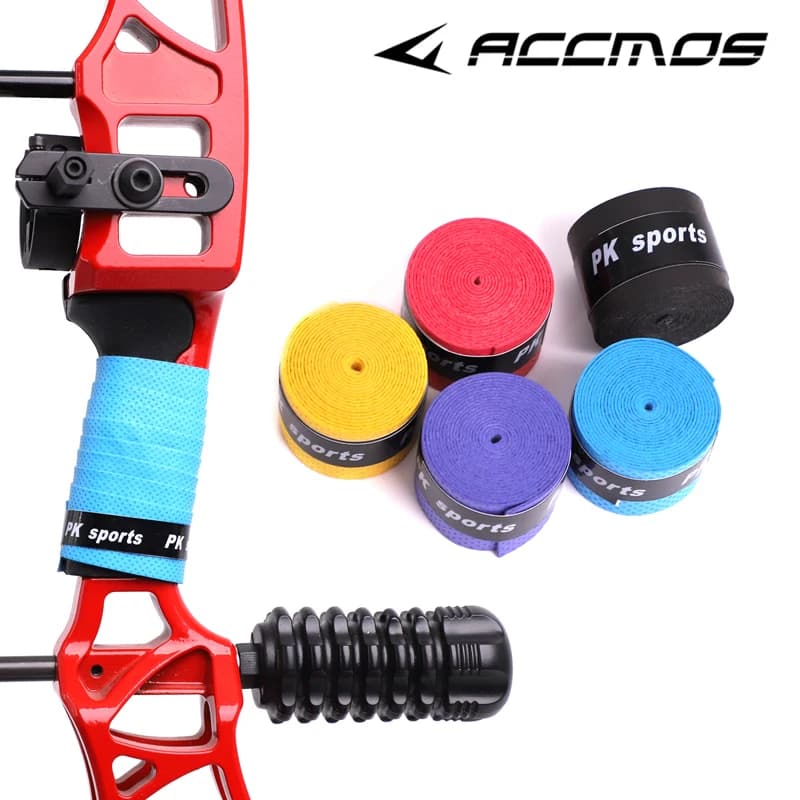 1PC tiro con l'arco assorbire fascia per il sudore arco Riser nastro fascia antiscivolo impugnatura elastica impugnatura avvolgere Shock assorbire