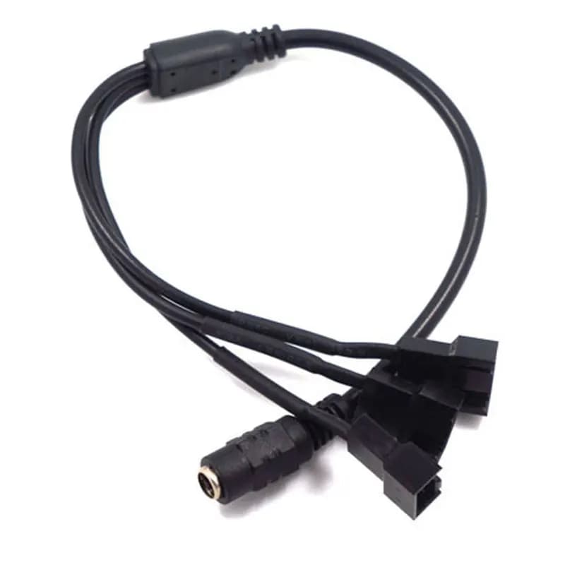 Cavo connettore di alimentazione adattatore ventola PWM DC 5,5 * 2,1 mm femmina da 1 a 1 2 3 4 12 V 4 pin