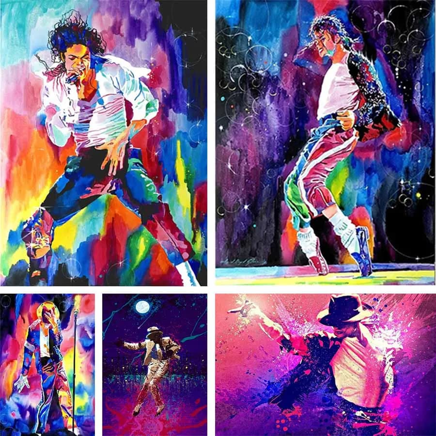 Uomo diamante pittura Michael Jackson kit punto croce diamante pieno ricamo astratto decorazione della casa cucito regalo artigianale