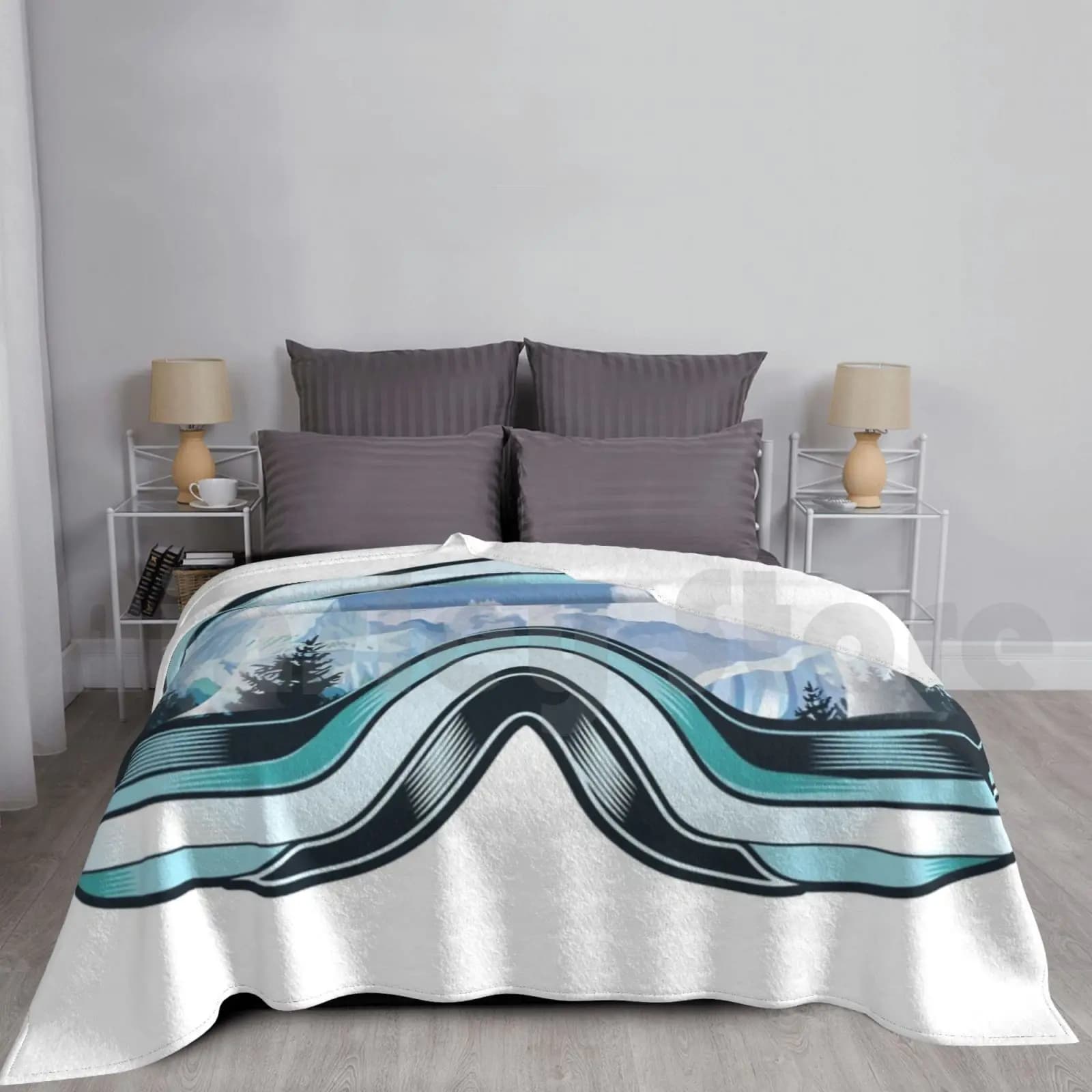 Occhiali da sci con riflessi naturali Coperta Moda personalizzata Bianco Hobby Hobby Sci Occhiali da sci Occhiali da montagna Montagna