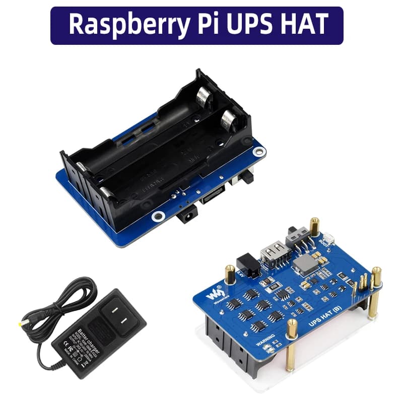 Raspberry Pi UPS HAT (B) 5V continuity group 5A pin High current Pogo connector for Pi 4B 3B + 3B