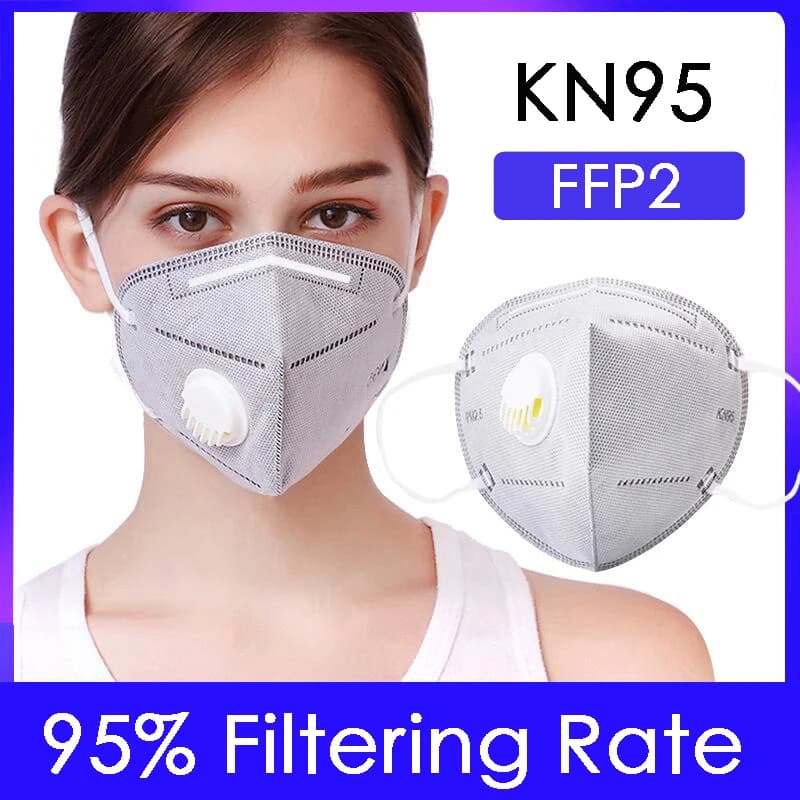 KN95 maschere antipolvere antiappannamento e traspiranti ffp2 maschere per la bocca di filtrazione maschera per la copertura del muffola a 5 strati PM038
