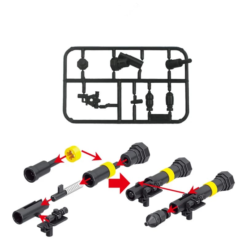 Macchina Militare Arma 5PCS MK153 Lanciarazzi Bloccaggio RPG Figure MOC Modello Building Block Mini Giocattoli per I Bambini SWAT Army