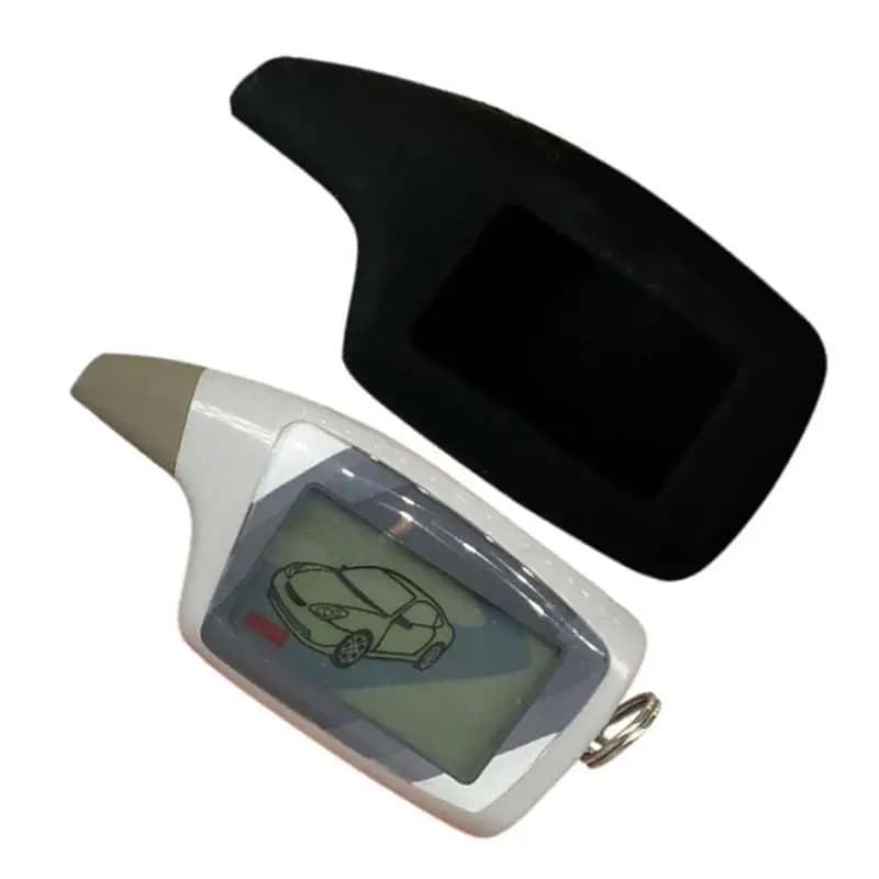 Chiave telecomando lcd M5 bidirezionale + custodia in Silicone per portachiavi russo Scher Khan scher-khan Magicar 5 6 sistema di allarme per auto a 2 vie