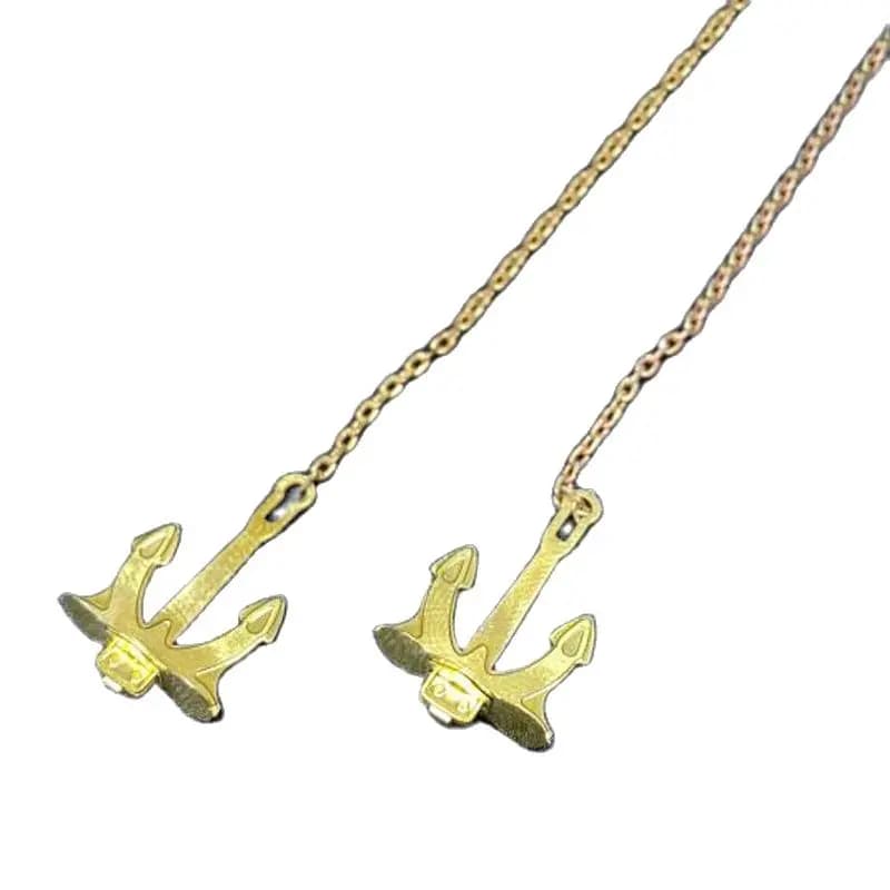 2 pezzi di ancoraggio marino in metallo simulazione di navigazione a vela ancoraggio assemblato con catene da 20 cm per modello di barca corazzata RC 1:200