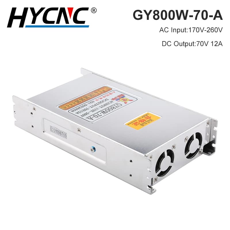 Interruttore di controllo industriale dell'incisione Laser di CNC del trasformatore dell'alimentazione elettrica di commutazione del motore di GY800W-70-A 70V 800W 12A