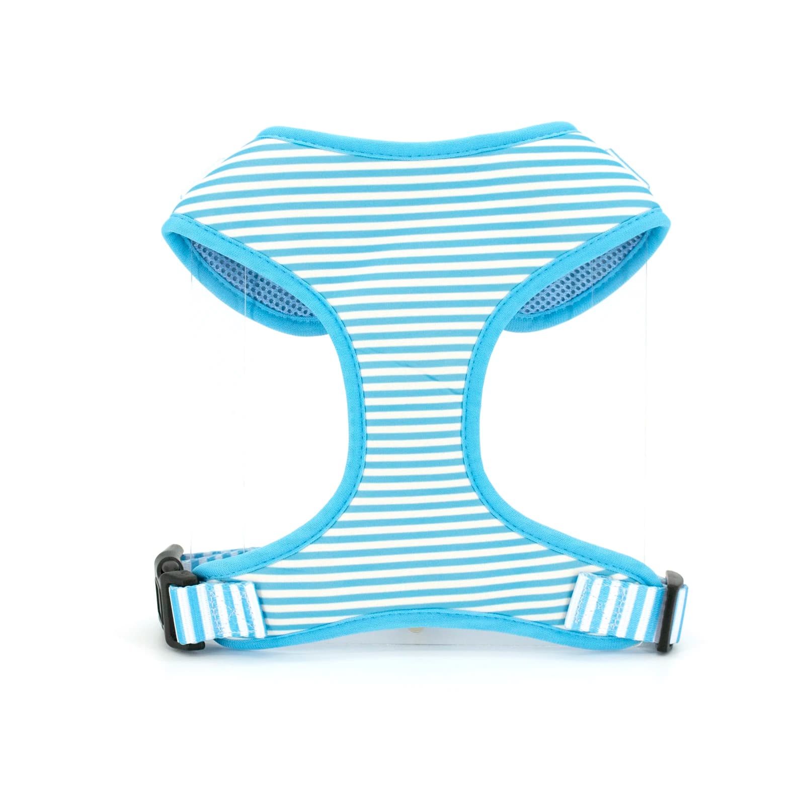 COLLARLOGO Nylon traspirante regolabile Pet Dog durevole morbido carino creativo colorato strisce blu Design Neoprene senza imbracatura