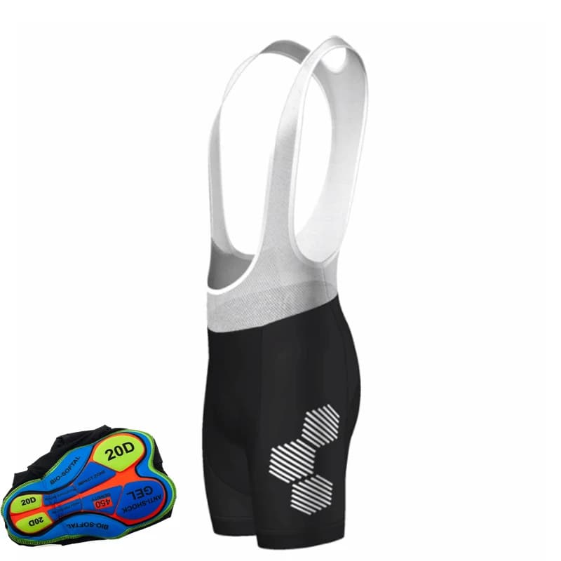 Men's Bicycle Sweatshirt Set Road Clothing Breathable Mountain Clothing Quick Drying Pants With Bretelle Down Bike Shorts