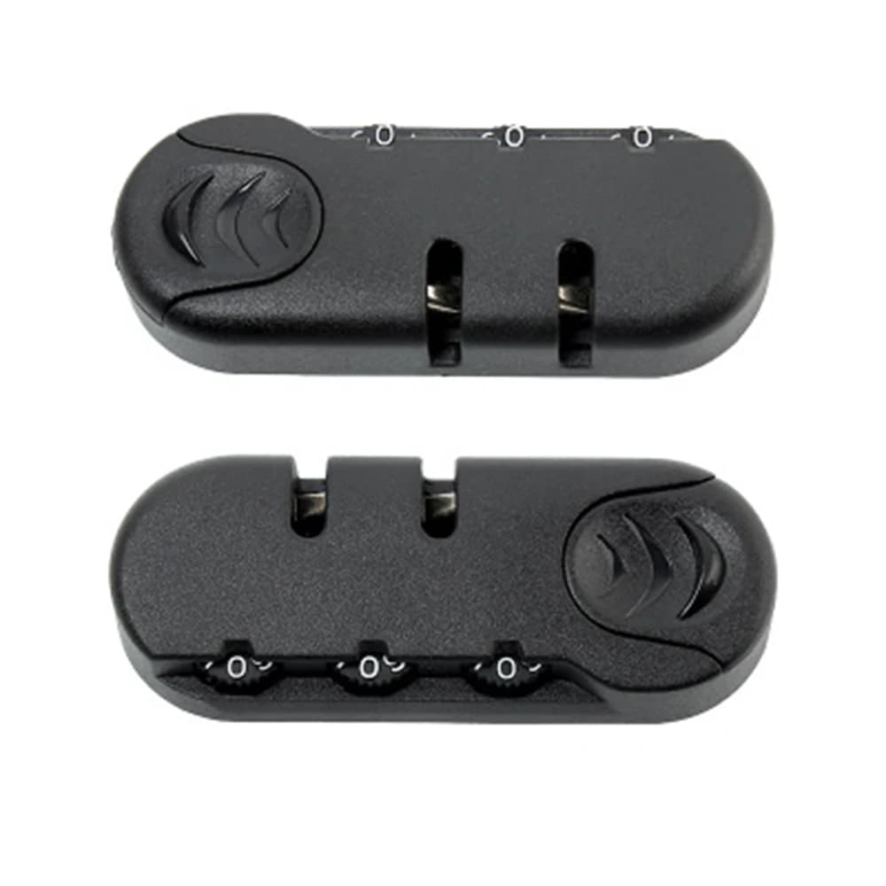 Nero 3 Cifre Combinazione Lucchetto Per Dei Bagagli di Corsa Valigia Codice di Blocco Fisso di Blocco Anti-furto di Accessori Del Sacchetto di Blocco Pull catena