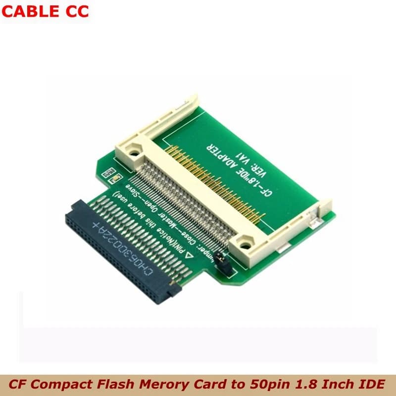 Memory Card Adapter CF Compact Flash Memory Card to 50pin 1.8 Inch IDE Hard Drive SSD Converter Adapter for Toshiba
