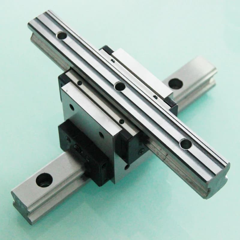 Parti della stampante 3D con binario lineare angolare Carrello con blocco guida lineare a scorrimento incrociato CNC 2 binario lineare + 1 set di blocchi incrociati