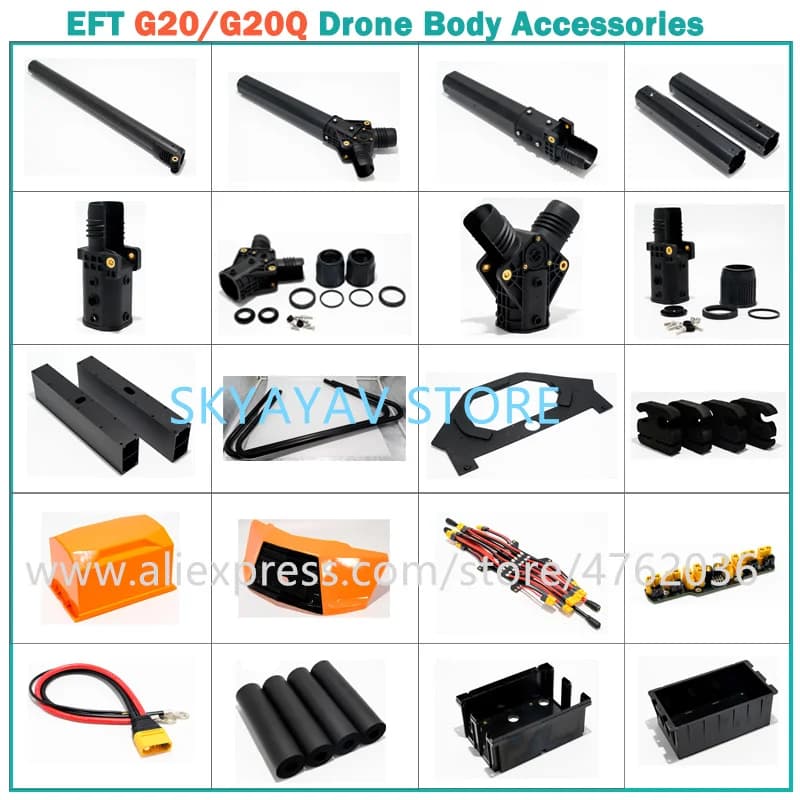 EFT G20/G20Q accessories for agricultural drones sponge arm parts folding aluminum pipe landing rod parts