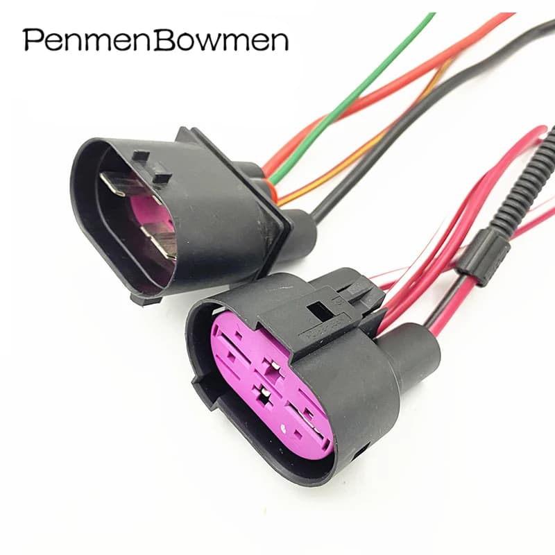 1 Set Connettore Elettronico Auto a 4 Pin, Cablaggio Presa Ventola per 1J09064 1J0906444 1J0906234