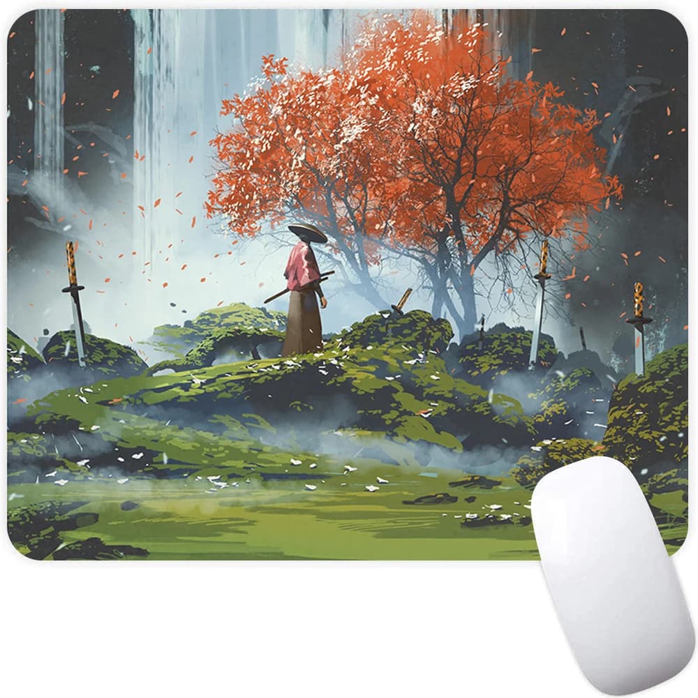 Tappetino per mouse da gioco piccolo Tappetino per mouse per computer PC Gamer Tappetino per mouse Laptop Mausepad Tappetino per tastiera giapponese Ronin Bushido Samurai Tappetino per scrivania
