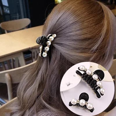 New Fashion Granchio Capelli Artigli per capelli Imitazione Perla nera Lady Copricapo Accessori per le donne Forcine Barrette elastica in plastica Hot