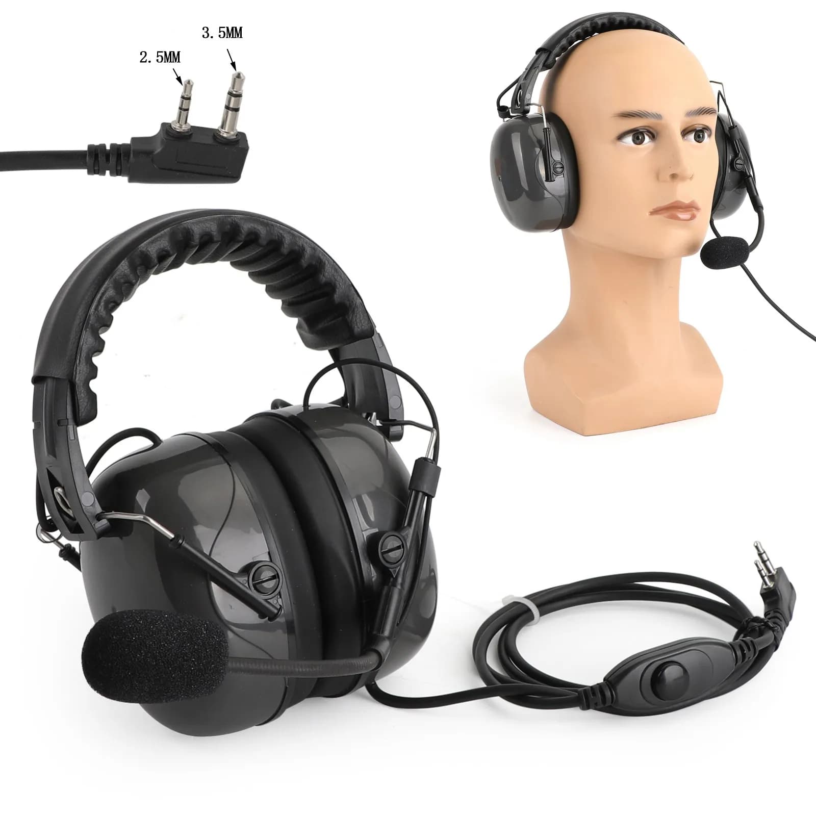 Artudatech Cuffie auricolari con cancellazione del rumore adatte per Kenwood TK3107 TK3200 TK2160 BaoFeng BF-888S Accessori per walkie-talkie