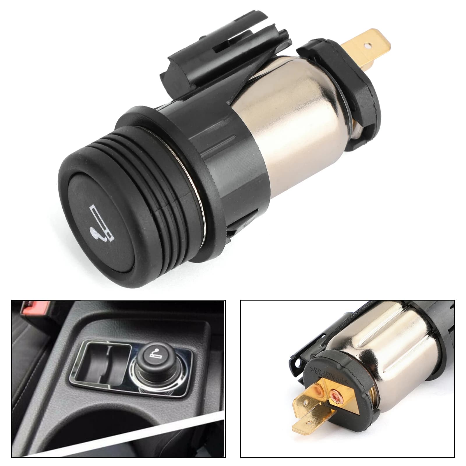 Areyourshop Set di elementi accendisigari per Ford Fiesta Mondeo C-MAX S-MAX gruppo accendisigari muslimah ricambi auto