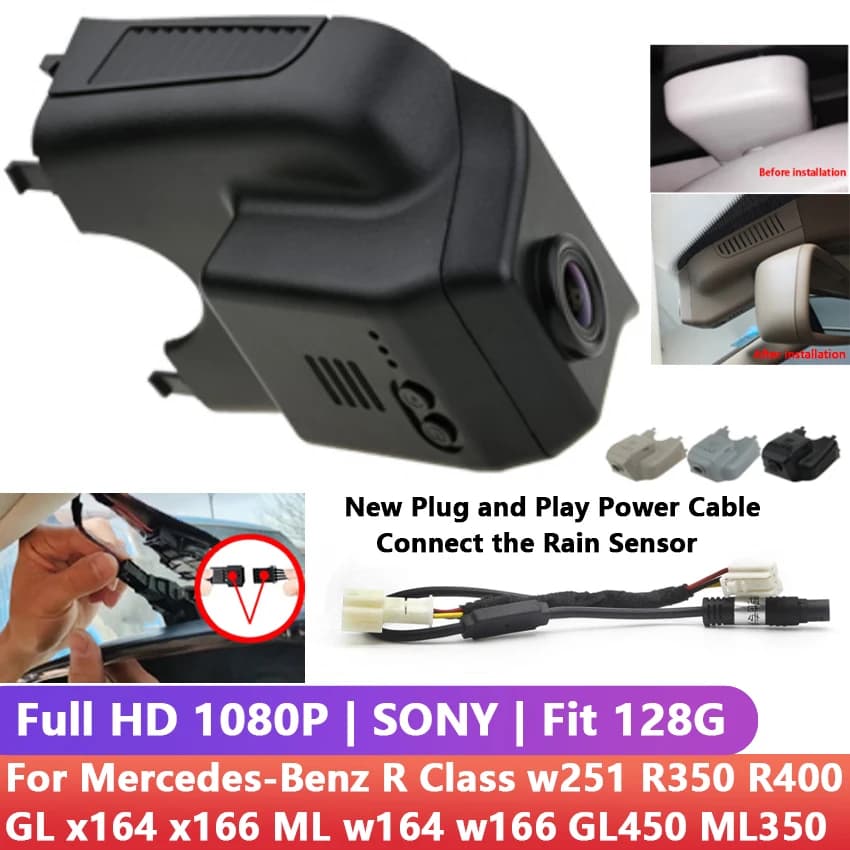 HD Wifi DVR Dash Cam for mercedes-benz class R w251 R350 R400 GL x164 x166 ML w164 w166 GL450 ML350