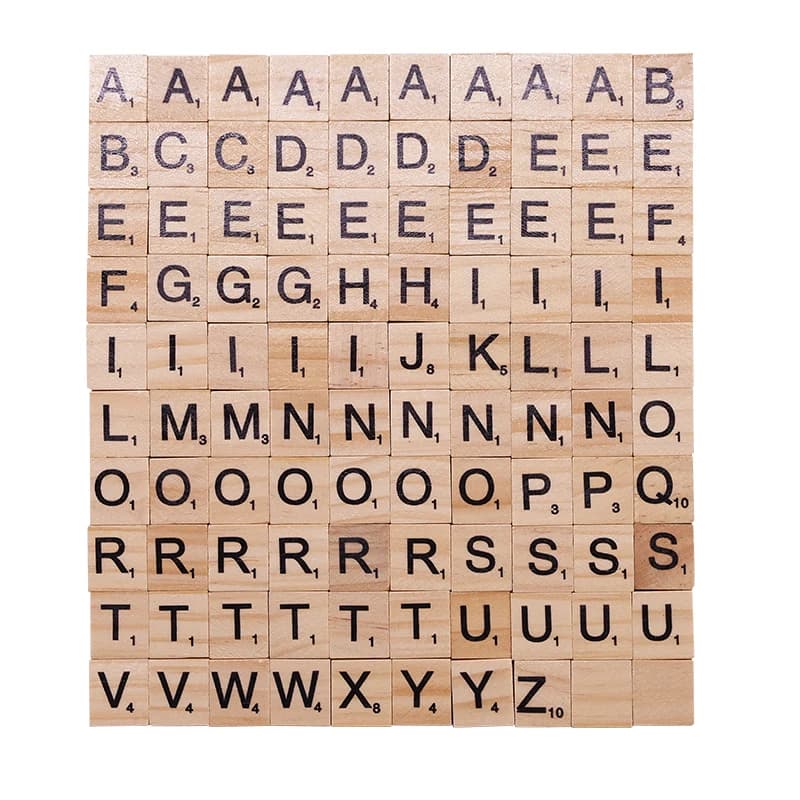 100 pz Lettere In Legno Alfabeto Inglese Numero Digitale Abbellimenti Per L'artigianato Parole Inglese Per Bambini Educativi Puzzle In Legno Giocattoli