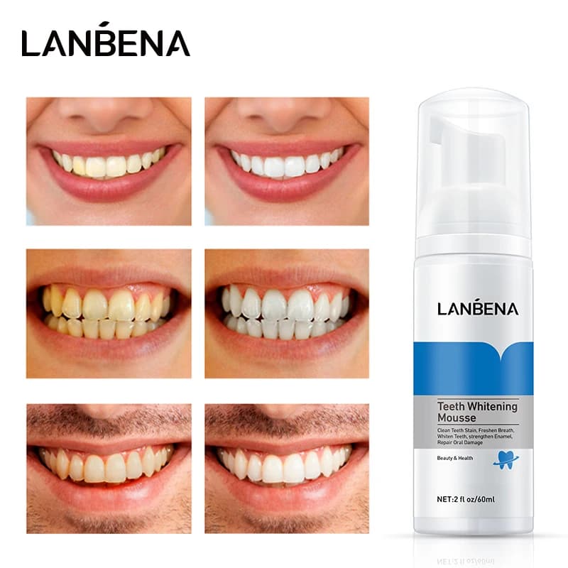LANBENA Whitening Mousse for teeth remove white teeth cleansing white teeth whitening oral hygiene toothpaste whitening dental instrument