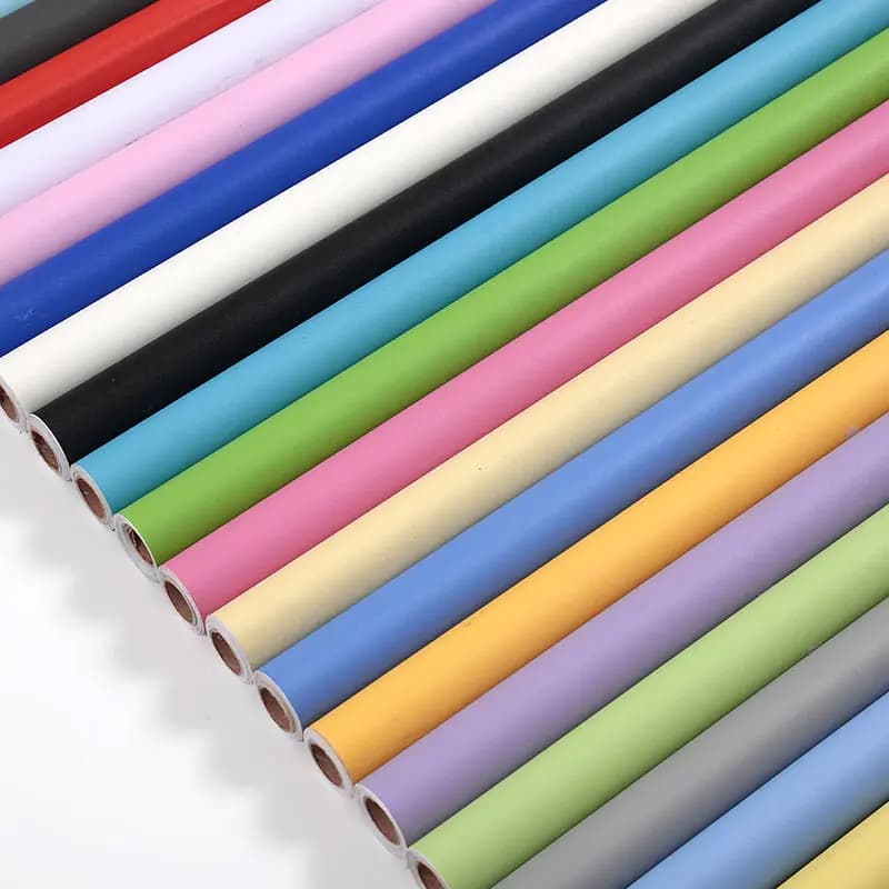 Carta da parati opaca in PVC di colore puro, autoadesiva, per camera da letto, impermeabile, resistente all'umidità, per mobili, armadietto da tavolo, pellicola per ristrutturazione
