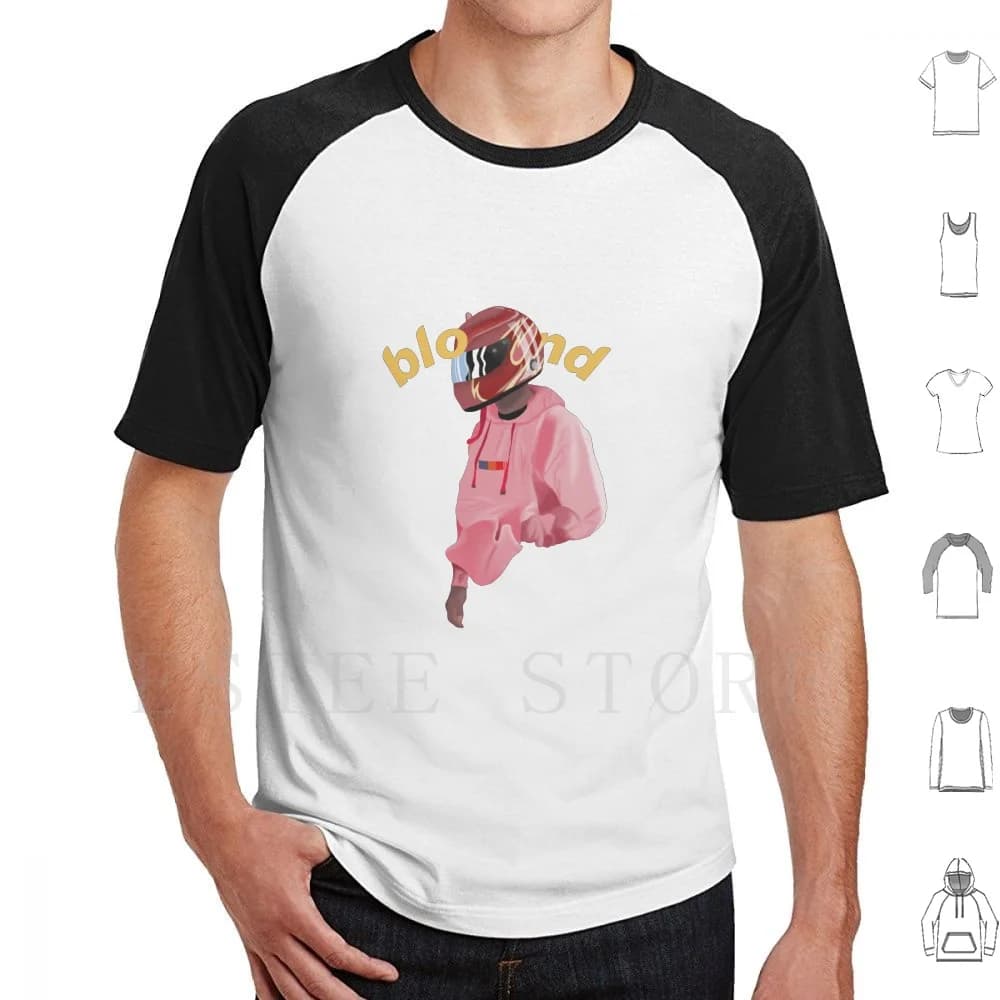 Men's blond design t-shirt in cotton 6xl blond bike helmet pink yellow