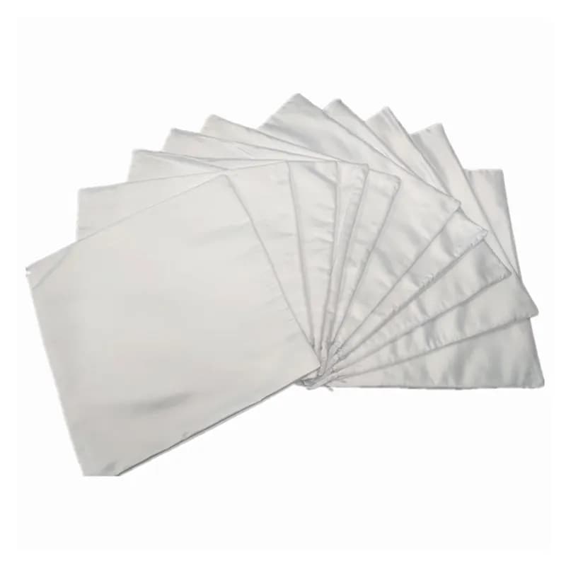 40 × 40 Bulk bianco pianura sublimazione spazi vuoti federa federa moda federa per stampa a trasferimento termico come regalo fai da te 10 pz