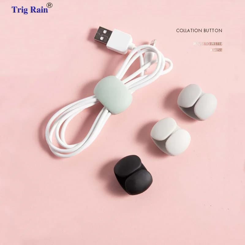 Organizzatore di clip per cavi metallici Clip per desktop e workstation Supporto per la gestione dei cavi Avvolgicavo per linea dati di ricarica USB