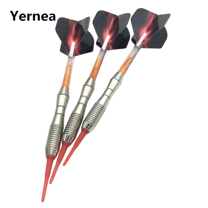 Nuovi Accessori per Freccette con Punta Morbida, Set da 3 Pezzi, Freccette Elettroniche 17g, Standard Sicuro per Sport Indoor, Aste in Nylon Rosso Aurora Winga