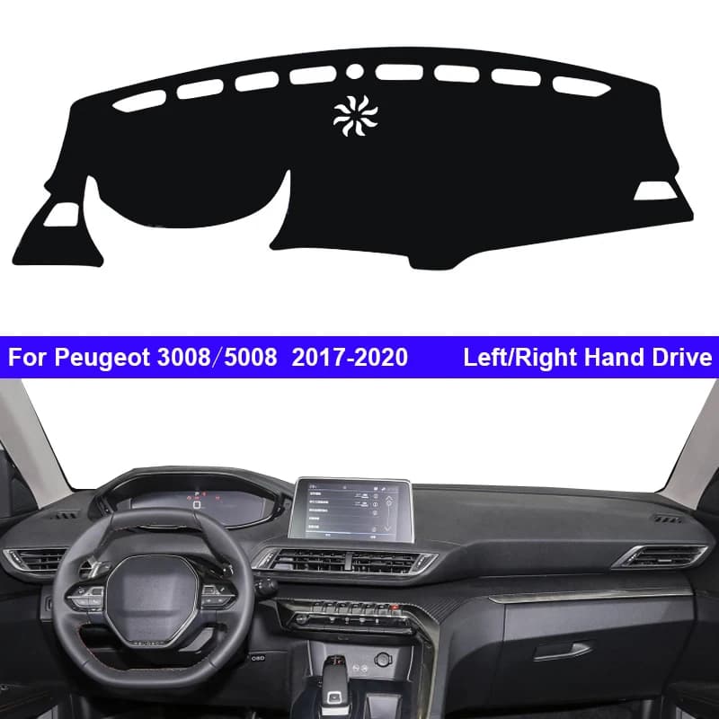 Auto Cruscotto Interno Copertura Per Peugeot 3008 5008 2017 - 2020 Auto Dash Zerbino Tappeto parasole Dash Zerbino Tappeto Cuscino 2018 2019