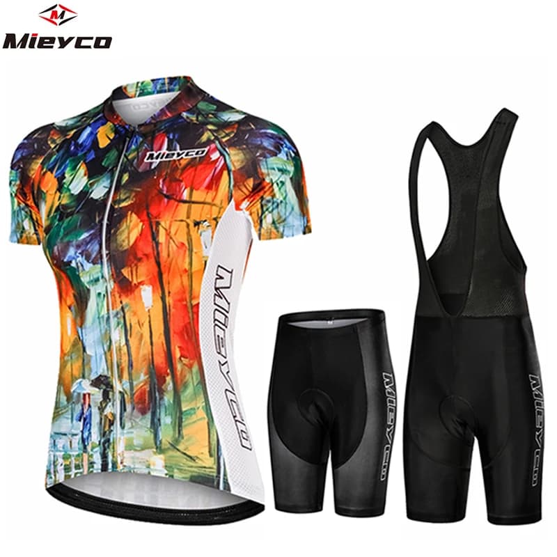 Estivo Mieyco for Cycling, Set Knife and Shorts with Gel for Women, Street Bike Clothing and Mountain Bike