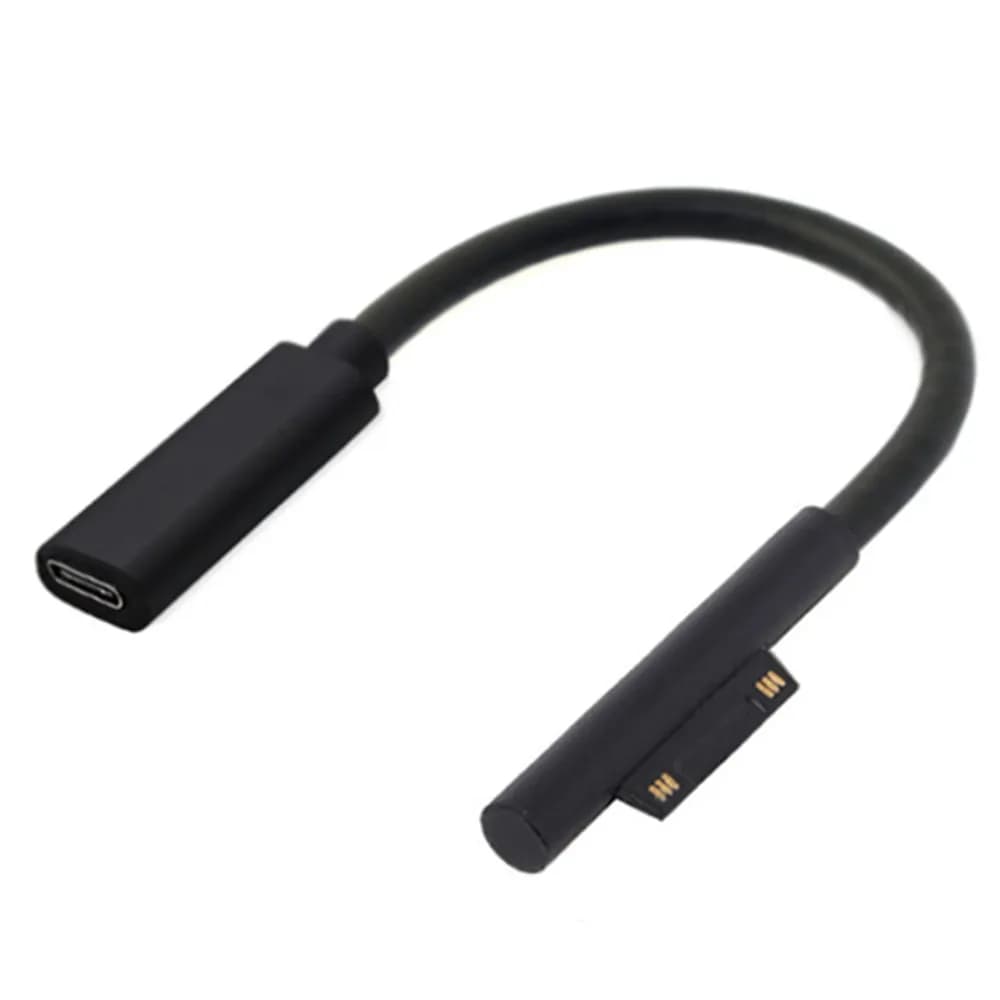 Cavo di ricarica USB tipo C femmina 45W 15V 3A PD 0,2M per laptop Microsoft Surface Pro /6/5/4/3 Surface Go Book