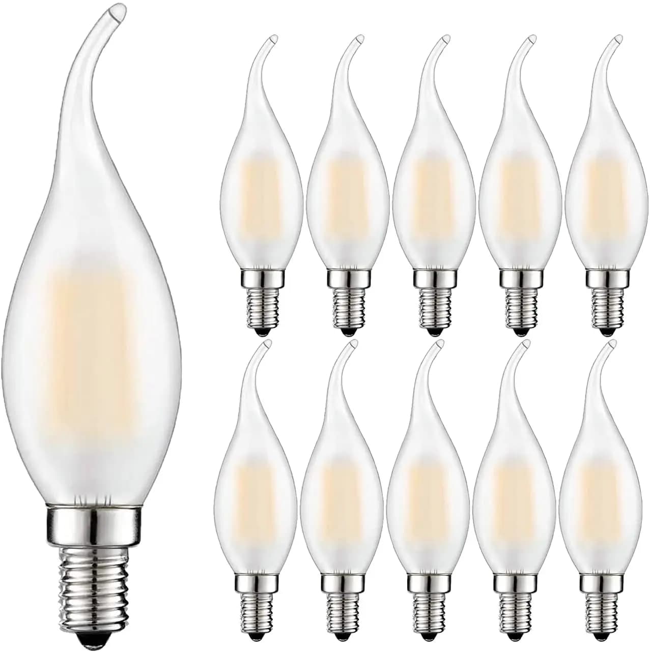 Retro dimmable LED filament bulb C35 satin E14 220V 4W 6W hot white 2700K for lamp lighting