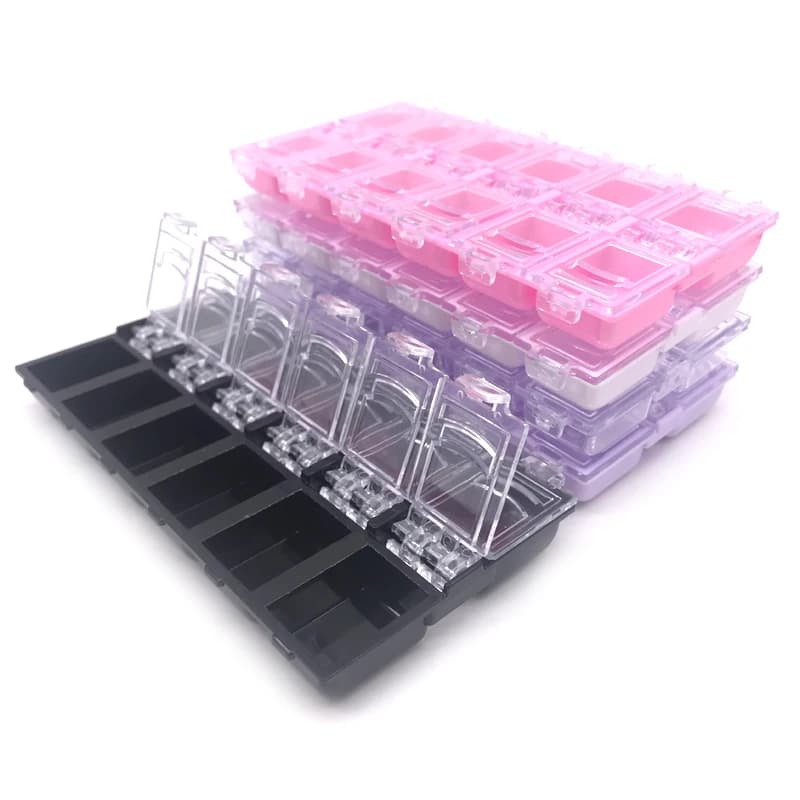 12 Grid Plastic Empty Storage Box For Nail Art Manicure Colorful Jewelry Beads Display Container Case Organizer Holder Tool Set