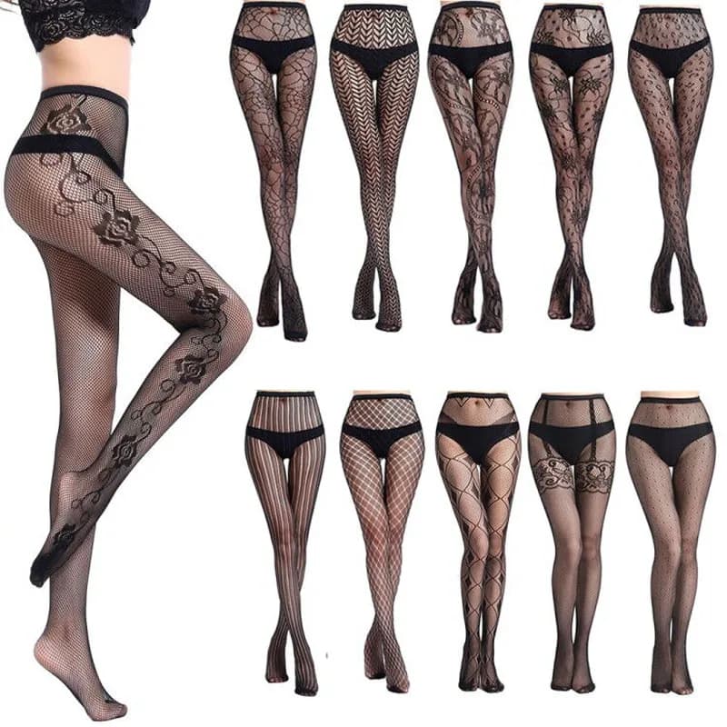 Hot Sexy Delle Donne Della Biancheria Calze e Autoreggenti Della Cinghia di Giarrettiera A Rete Calzamaglie Trasparente Calze Coscia Alta Della Banda Elasti Ricamo Calze e Autoreggenti