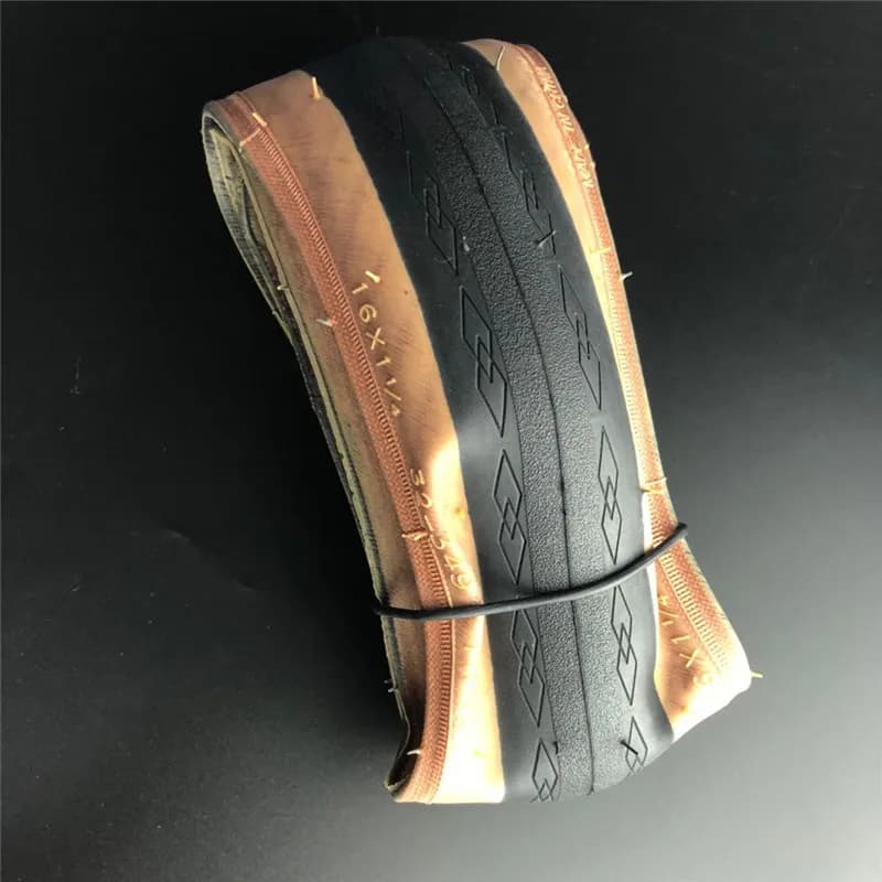 16 inch 16x1.35 folding tire with ultralight yellow rim for Brompton bicycle tire