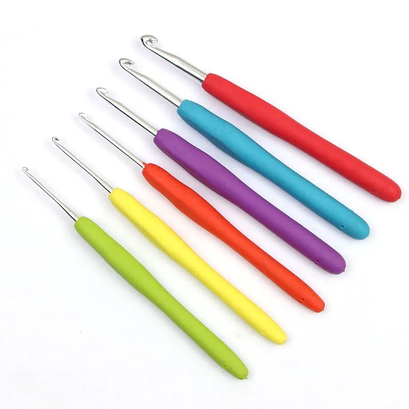 1 pz 0.5-10.0mm manico in gomma uncinetti aghi maglia tessuto artigianale filato strumenti per cucire uncinetto ferri da maglia