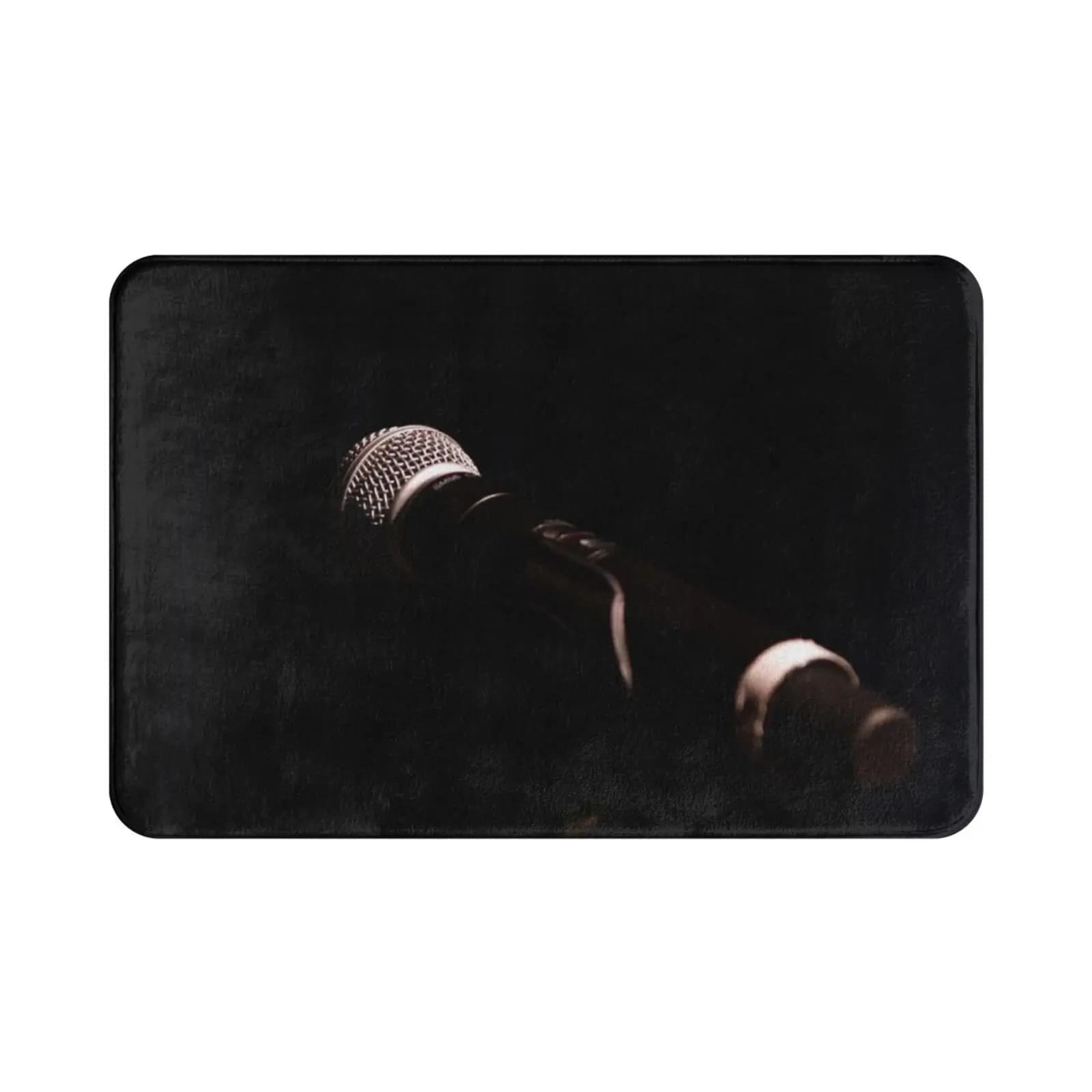 Microphone Carpet Mat Rug Cushion Soft Non-Slip Mic Microphone Singer Comedian Black Sound Noise Voice
