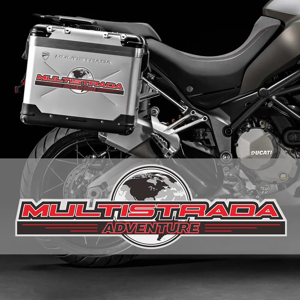 1260S Per Ducati MULTISTRADA 950 1200 1260 S V4 Adesivi Decal Tank Pad Protector Borse laterali Custodie per bagagli Tronco Emblema Logo