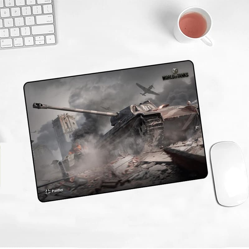 Grande promozione Tank World Pad Mouse 22x18cm tappetino antiscivolo Laptop Gaming WOT LOL CS DOTA2 tappetino da gioco