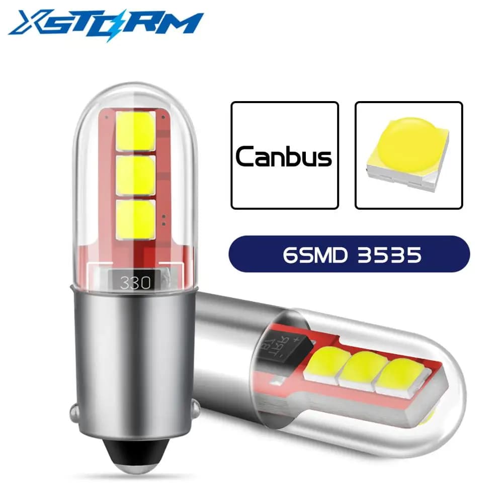 2Pcs BA9S LED BAX9S H21W BAY9s T10 W5W HA CONDOTTO Le Lampadine H6W T4W Auto Interno Della Cupola Della Lettura Della Luce Auto Door lampada 12V 6000K
