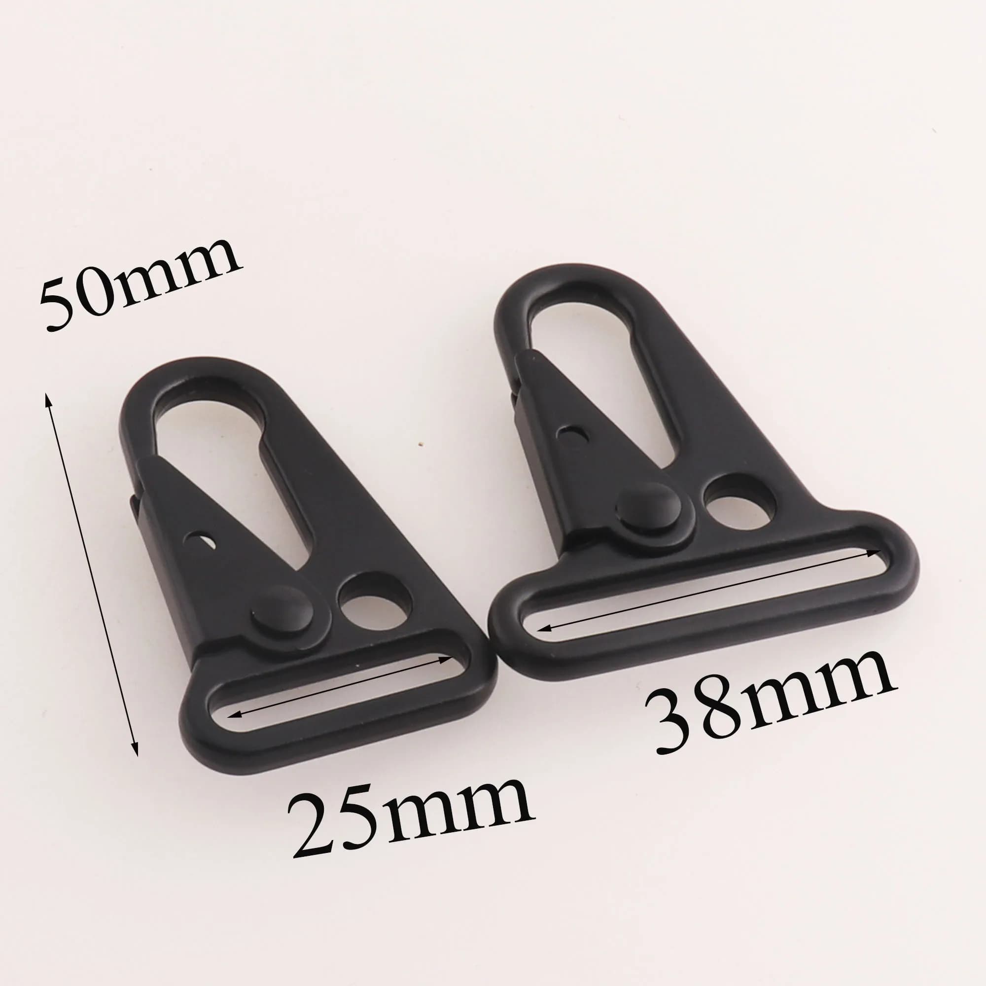 6 pz nero fermagli gancio artigli 1 1/2 "moschettone scatto fibbia cancello borsa borsa gancio cinghia borsa Snap-25MM/38MM