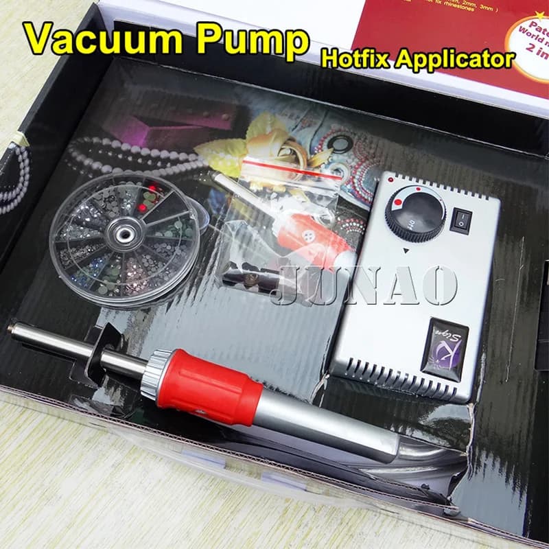 Automatic Air Suction Pick-Up Hotfix Applicator Vacuum Pump Hot Fix Wand Gun Iron On Rhinestones Tools For Clothes Dress Crafts