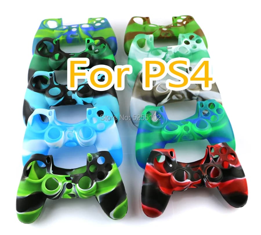 1 pz mimetico antiscivolo morbido silicone protettivo joystick levetta impugnatura custodia protettiva in pelle per controller di gioco PS4