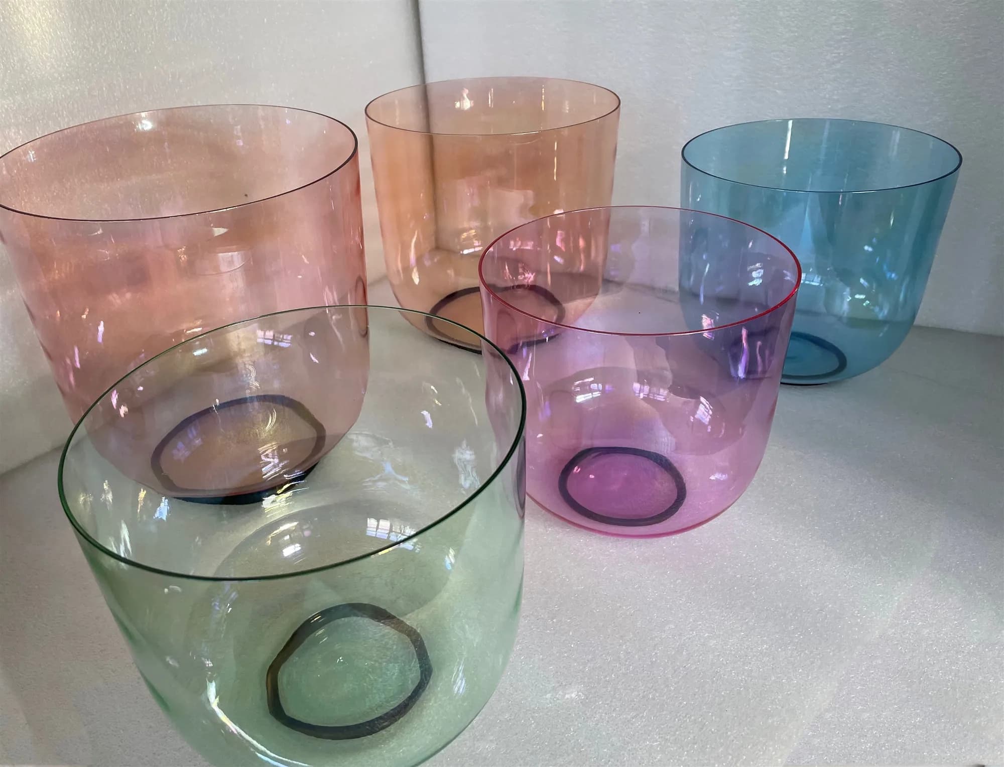 crystal tones 3rd octave High Sharp Note C#D#F#G#A# Crystal singing bowl magic colors set 432Hz perfect pitch total 5 pcs
